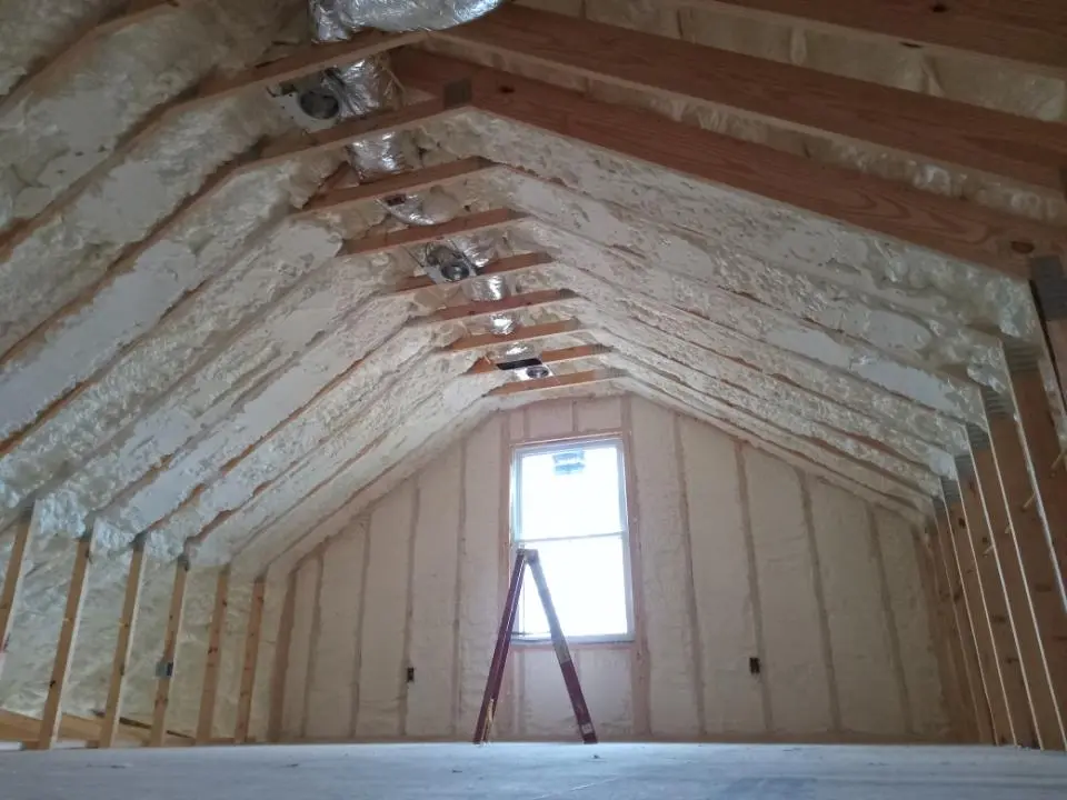 Spray foam roofing application for Crawl Space Insulation project in Lakeland Highlands